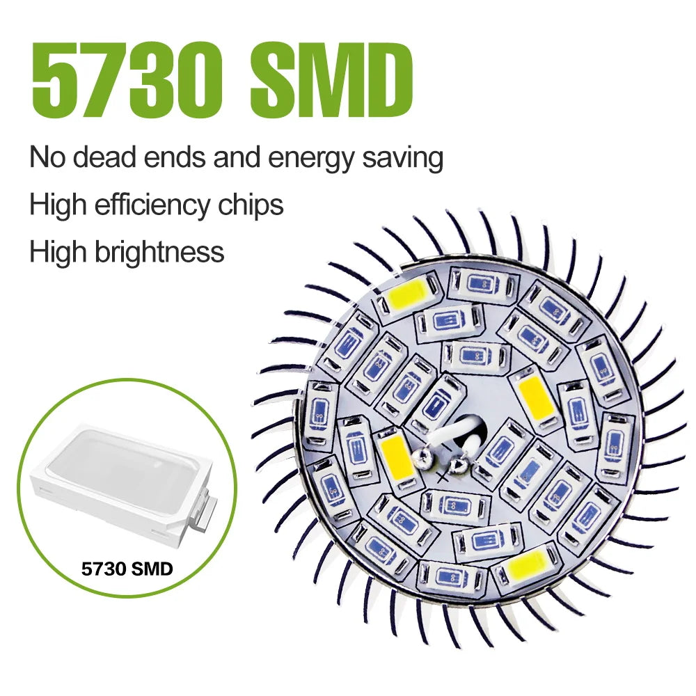 E27 220V LED Plant Grow Light Bulb E14 Full Spectrum Flower Seed Vegetable Indoor Hydroponics Grow Box Cultivation Lamp 110V E26