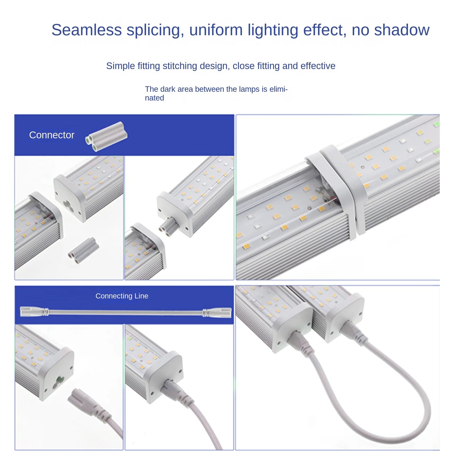 Plant Growth Lamp T20 Full Spectrum Light Source LED Full Spectrum Hydroponic Vegetable Growth Lamp Succulent Plant Supplementar