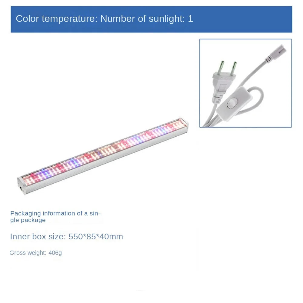 Plant Growth Lamp T20 Full Spectrum Light Source LED Full Spectrum Hydroponic Vegetable Growth Lamp Succulent Plant Supplementar