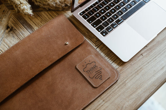 COVER MACBOOK 16" with flap Light brown-0